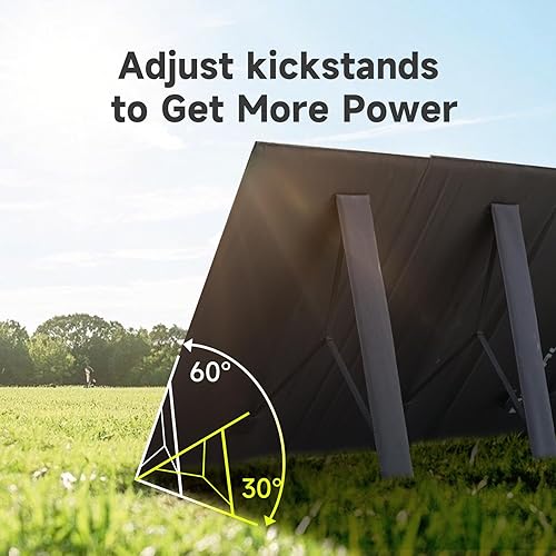 Vista 7 de ALLPOWERS SP033 - Panel solar portátil plegable de 200 W, cargador solar de alta eficiencia del 23% con conectores MC4 para estación de energía, RV