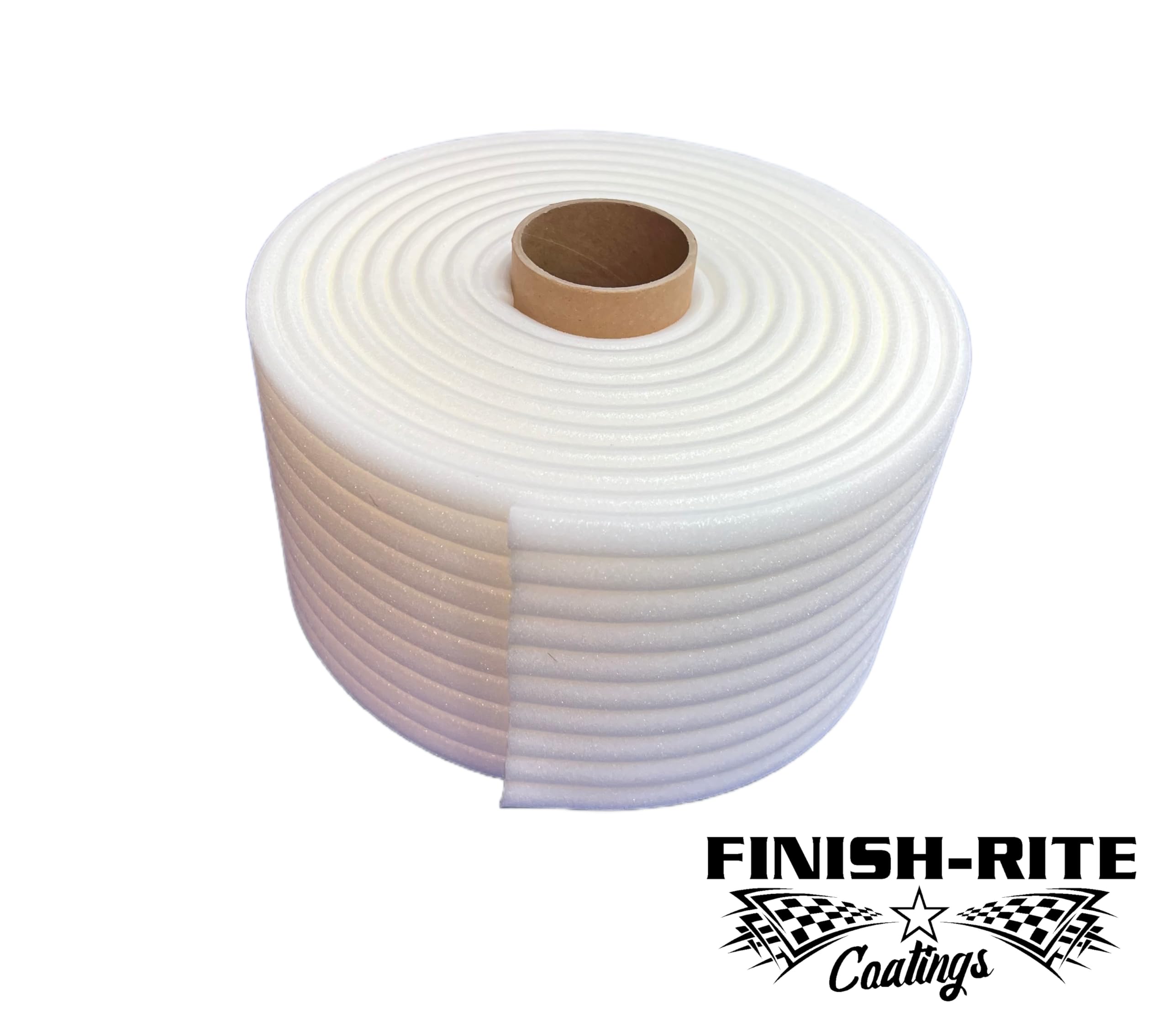 Finish-Rite 1/2 Inch x 55 Yards Soft Edge Foam Masking Tape White Automotive Foam Making Tape for Sealing Car and Truck Door Jams Overspray Protection
