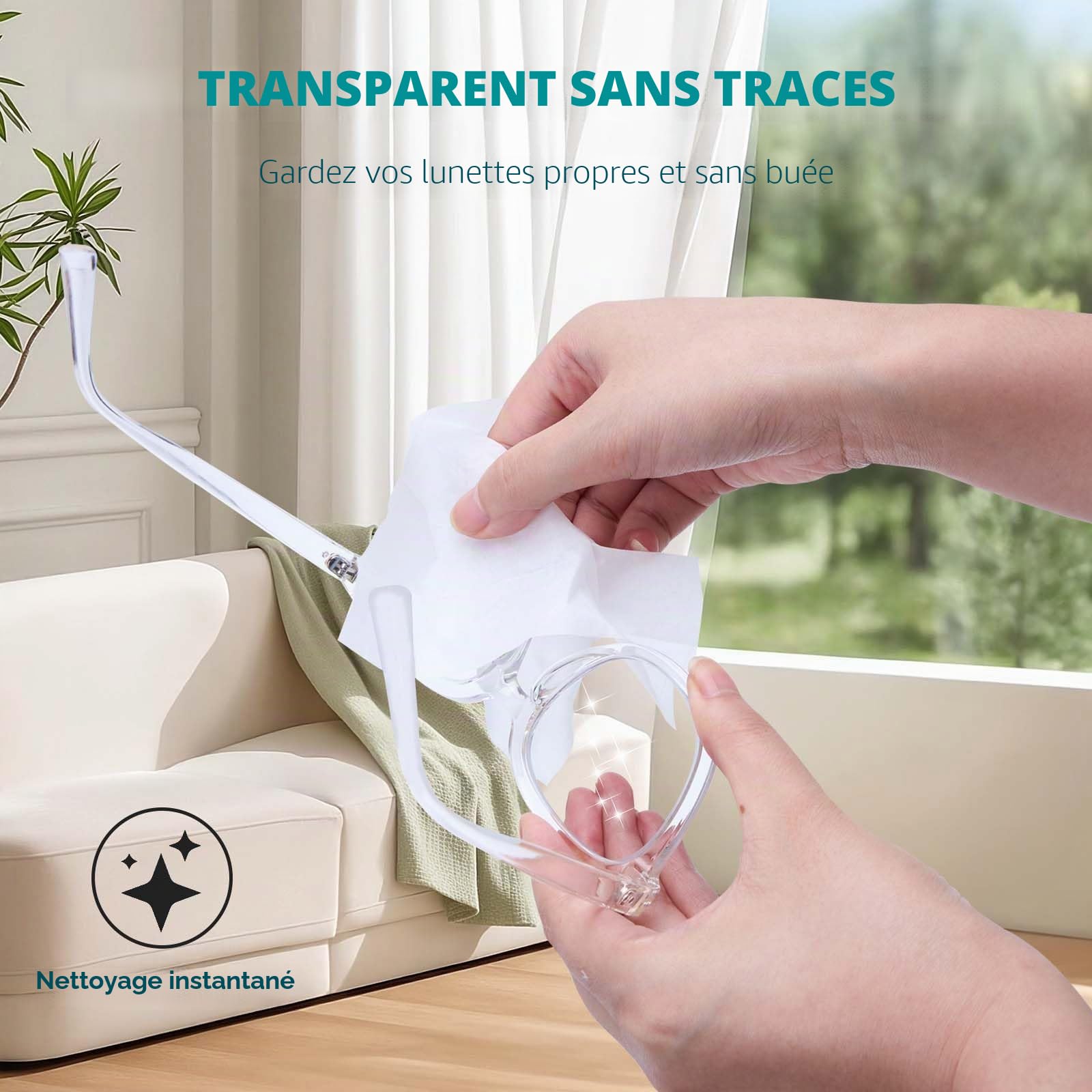 Lot de 400 lingettes nettoyantes pour lunettes, emballées indépendamment, sûres, sans rayures, adaptées pour lunettes, lunettes de soleil, objectifs d'appareil photo, lunettes, téléphones