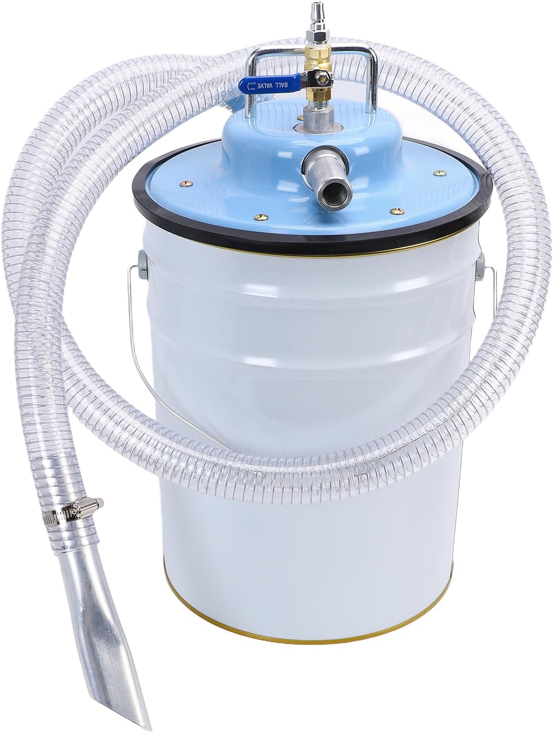 banapoy 20L Pneumatic Vacuum Cleaner Kit, Wet Dry Shop Vacuum Cleaner for Waste Water, Waste Oil, Iron Shavings, Industrial for Car Cleaning, Workshop, Factory