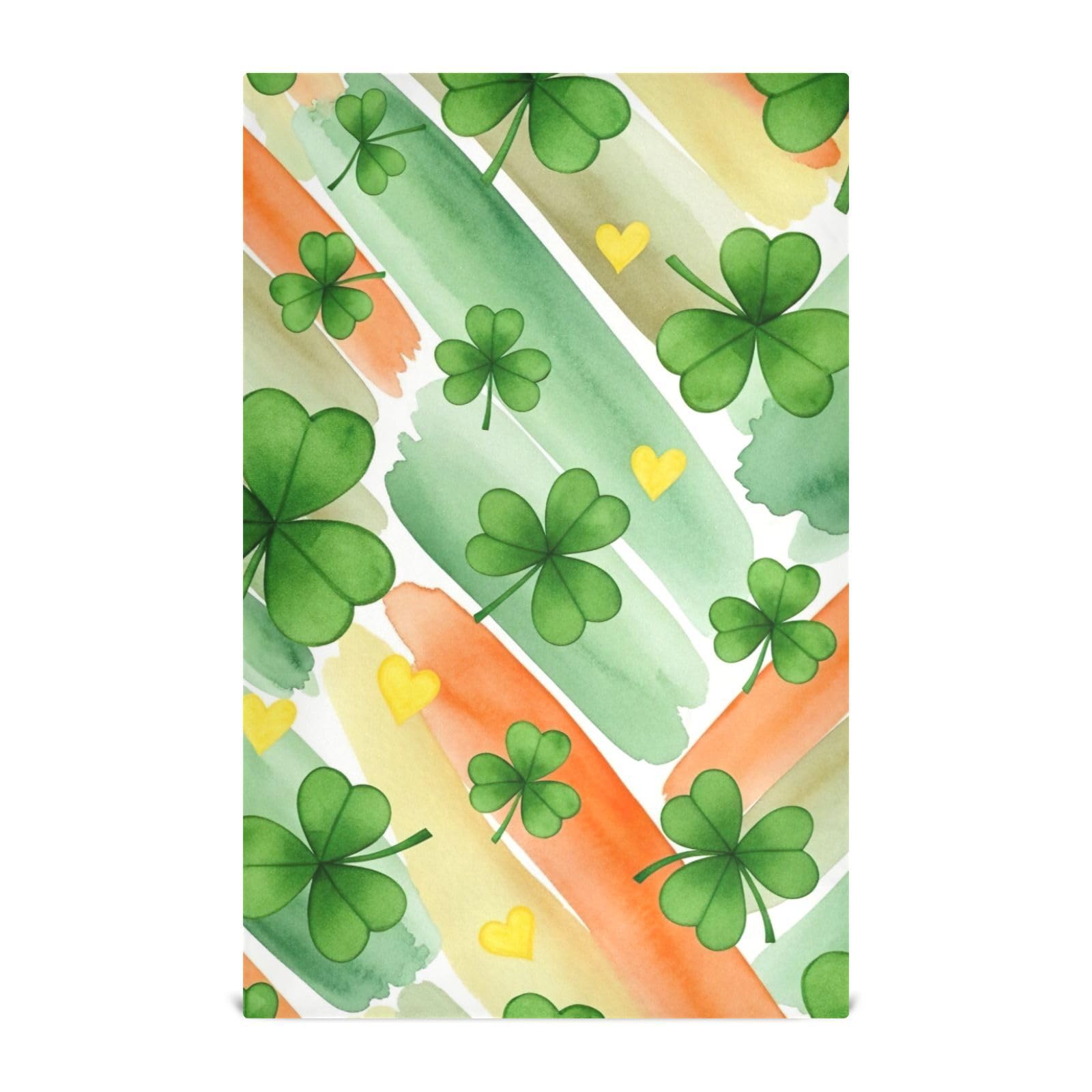 Torchons de cuisine anti-peluches GAIREG lot de 6 essuie-vaisselle trèfle vert 71x45 cm