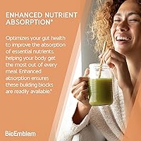 Vista 4 de BioEmblem Probióticos para mujeres y hombres – 55 mil millones de UFC 11 cepas con prebióticos y postbióticos Alcachofa de Jerusalén e inulina