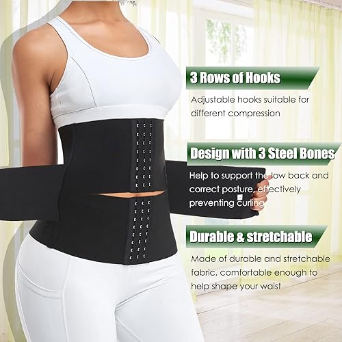 Miniatura 2 de Waist Trainer for Women Underbust Waist Corsets Cincher Sport Girdle Seamless Hourglass Body Shaper Hooks