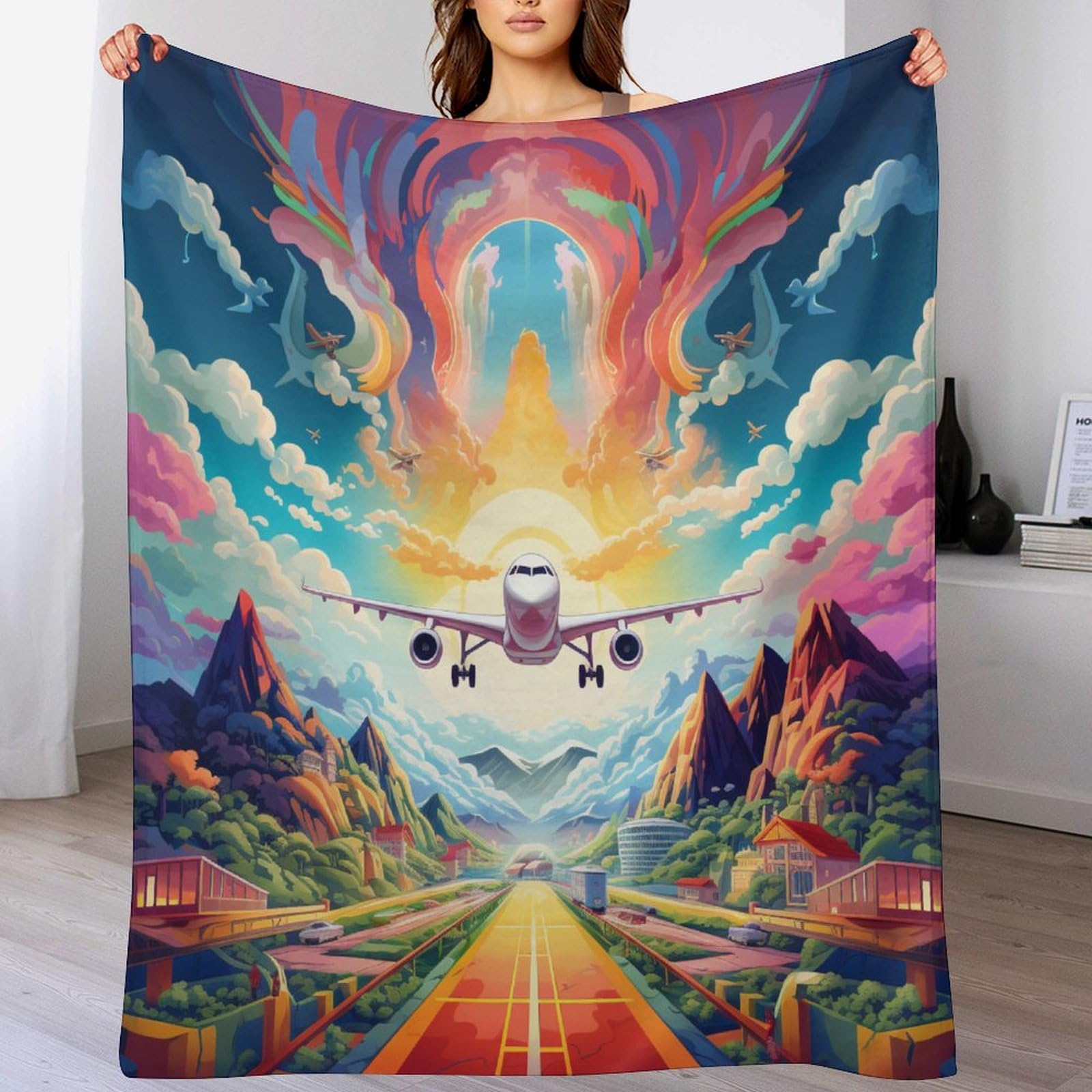 Couverture de lit avion contre le froid sur votre canapé de salon