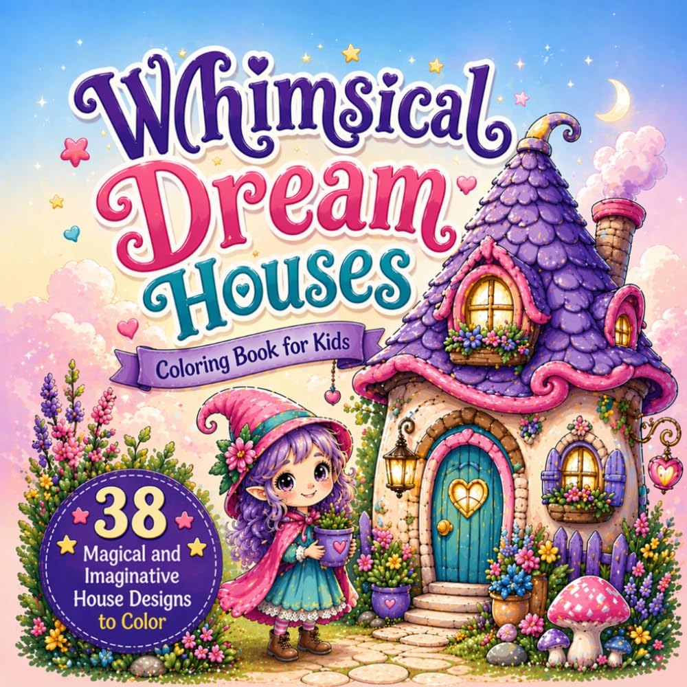 Whimsical Dream Houses Coloring Book for Kids