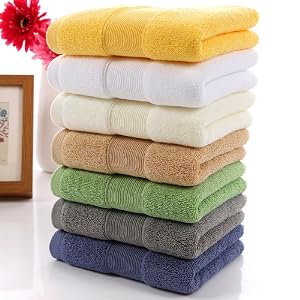 JIECHEN Cotton Hand Towels 2 Pack 13 7 x 29 5 inches -Multipurpose Use for Bath Hand Face