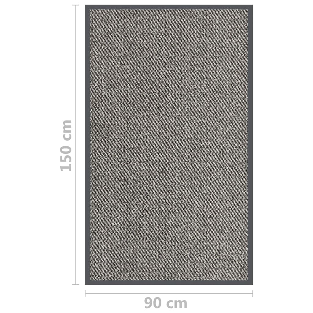 Fußmatte 90x150 cm Schmutzfangmatte Flurmatte rutschfest für Eingangsbereich Innenbereich Hellbraun