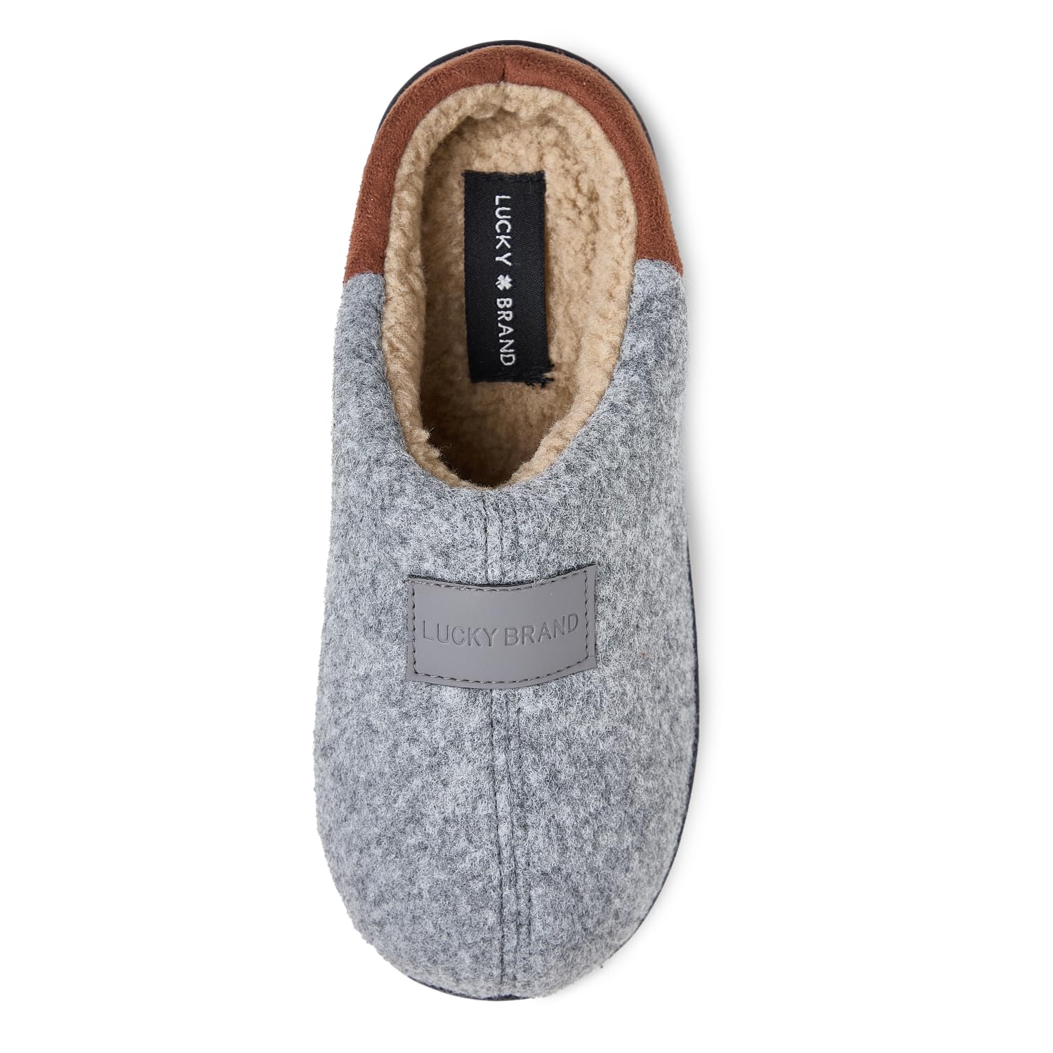 Lucky Brand Boys Micro Suede Sherpa Clog Slippers Warm Plush Lined Indoor Outdoor Slip On House Shoes Cozy Kids Winter Clogs
