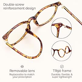 Gaoye 3 Pack Blue Light Blocking Glasses, Retro Round Eyewear Frame Anti Eyestrain Computer Glasses for Women Men - GY1688 (Pink+Tea Leopard+Transparent)