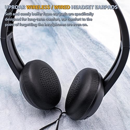 Miniatura 6 de TRANSTEK Uproar Almohadillas para los oídos, espuma de repuesto para los oídos, compatible con auriculares inalámbricos y con cable, color negro,