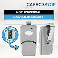 Vista 2 de 2X for Multicode Linear 308911, 10 dip Switch Gate Opener Remote 300MHz, Multi Code Garage Door Opener Remote, Garage Clicker Replacement Dos