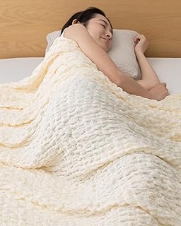 AQUA 21560108 Nice Day Towel Blanket, Ivory, Single, Approx. 55.1 x 74.8 inches 140 x 190 cm, Cotton Material, Fluffy, Fit, Smooth Pile, Non-Slip, All Seasons, Washable