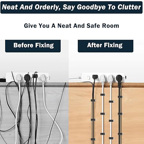 Miniatura 5 de Clips de cable negros para clavos, 100 piezas de 0.315 in, clips de pared para cable Ethernet negro plano de 0.315 pulgadas, clips coaxiales, clips