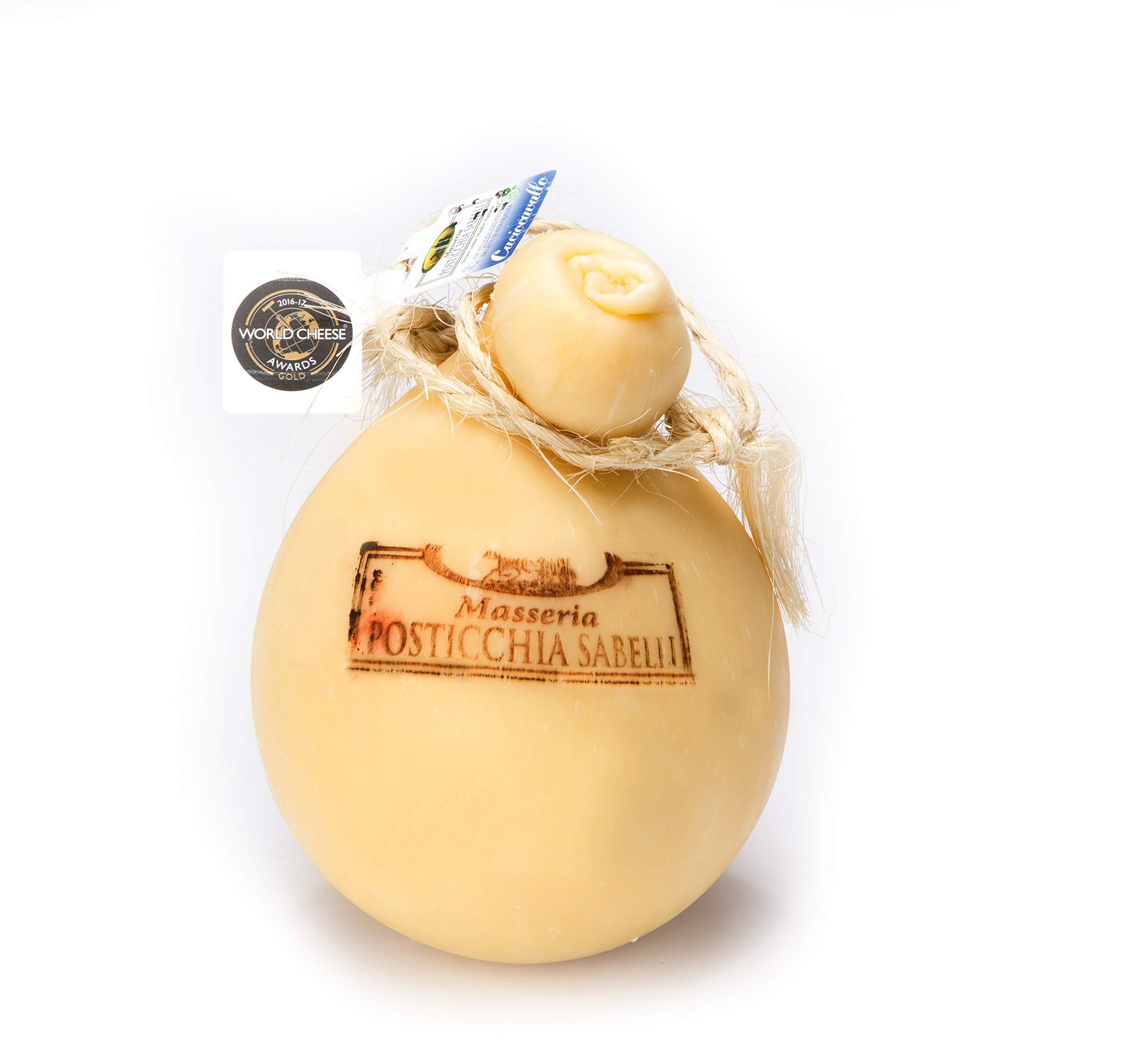 Caciocavallo Masseria Posticchia Sabelli ca. 2,2 kg, Weltmeister 2018 (Ganzform vakuumverpackt, Gewürz ca. 2 Monate, im Geschenkkarton).