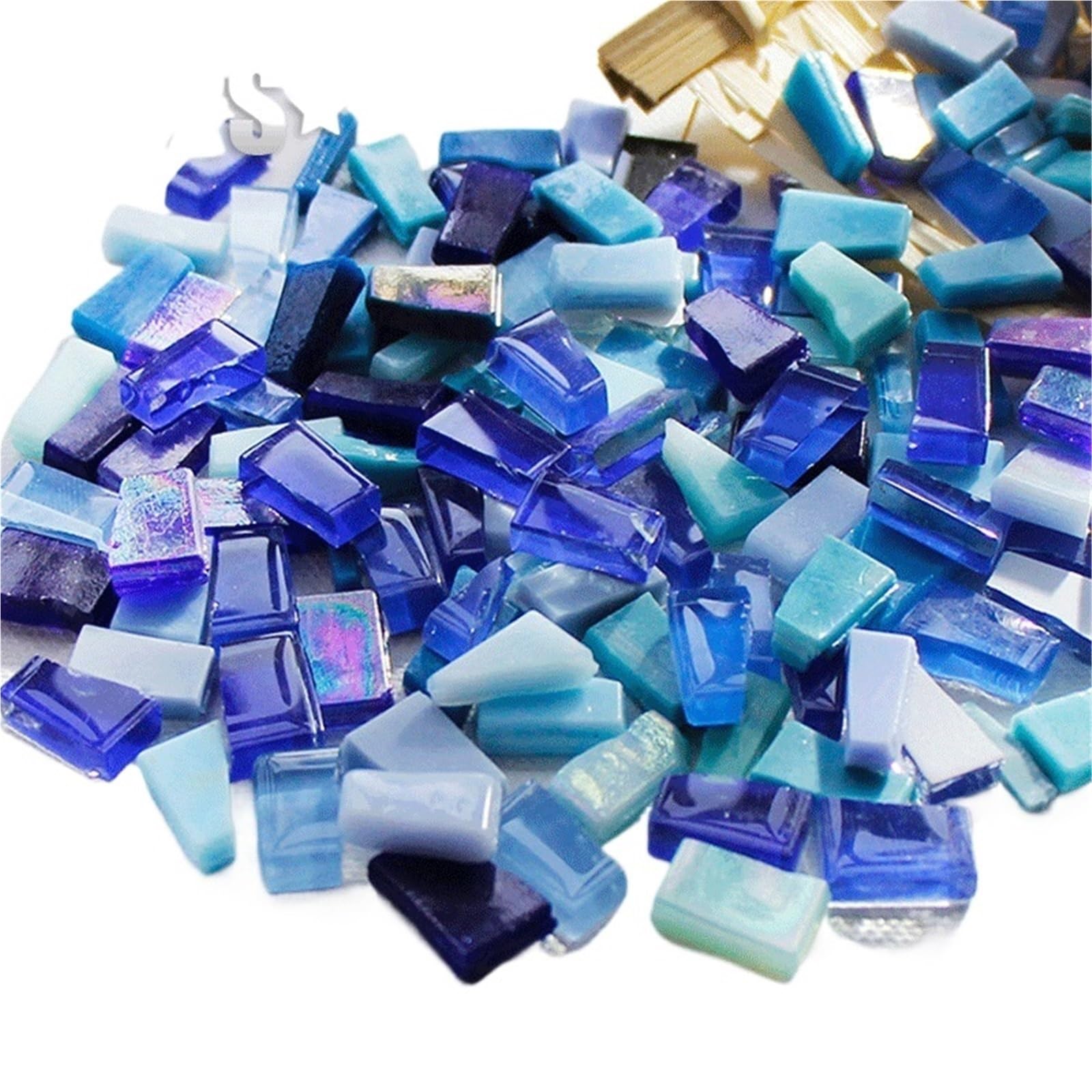Vaeltor Colore 400G Clear Glass Mosaic Tiles Multi Color Diy Craft Stones For Home Wall Art Decor