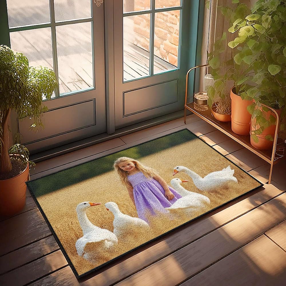 Tapis de bain séchage rapide à motif oies rigolotes pour une salle de bain propre 65x90cm