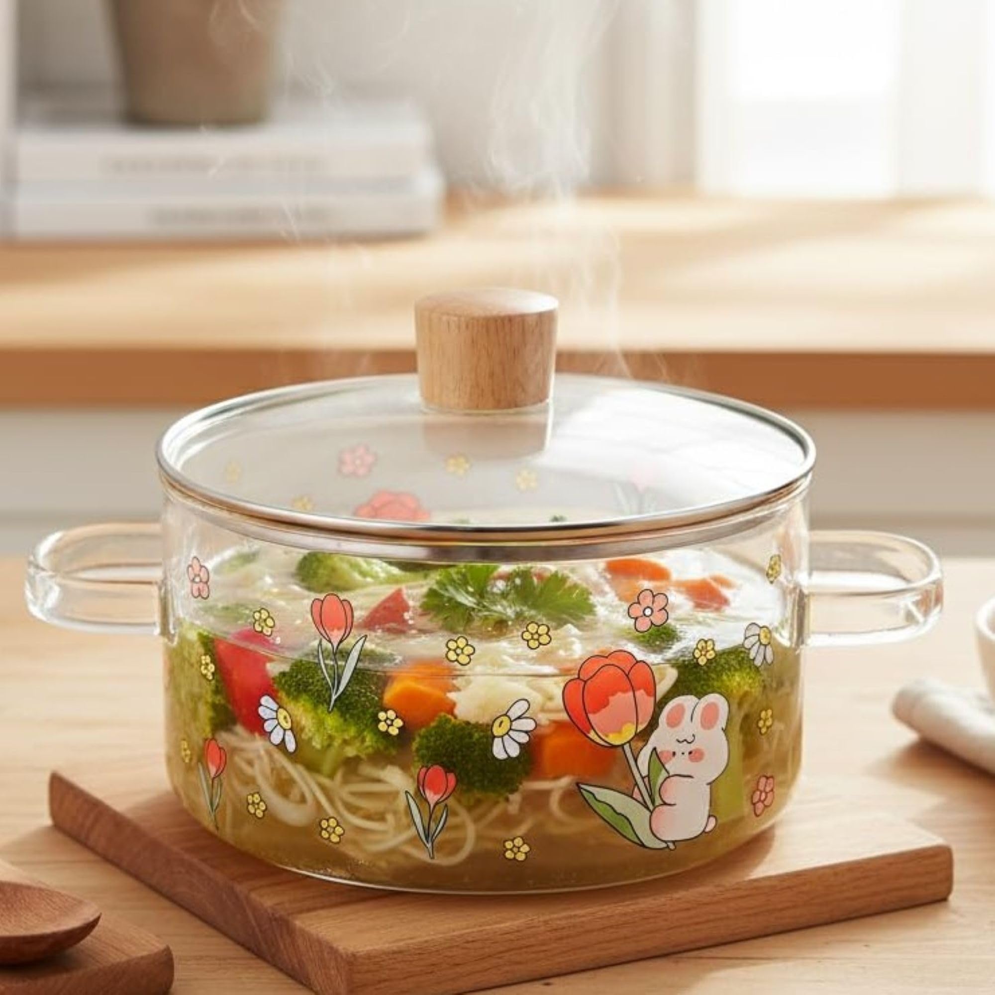 The Better Home Zeno Borosilicate Pot - 2.3L Glass Cookware -14 The Better Home Zeno Borosilicate Pot - 2.3L Glass Cookware -14