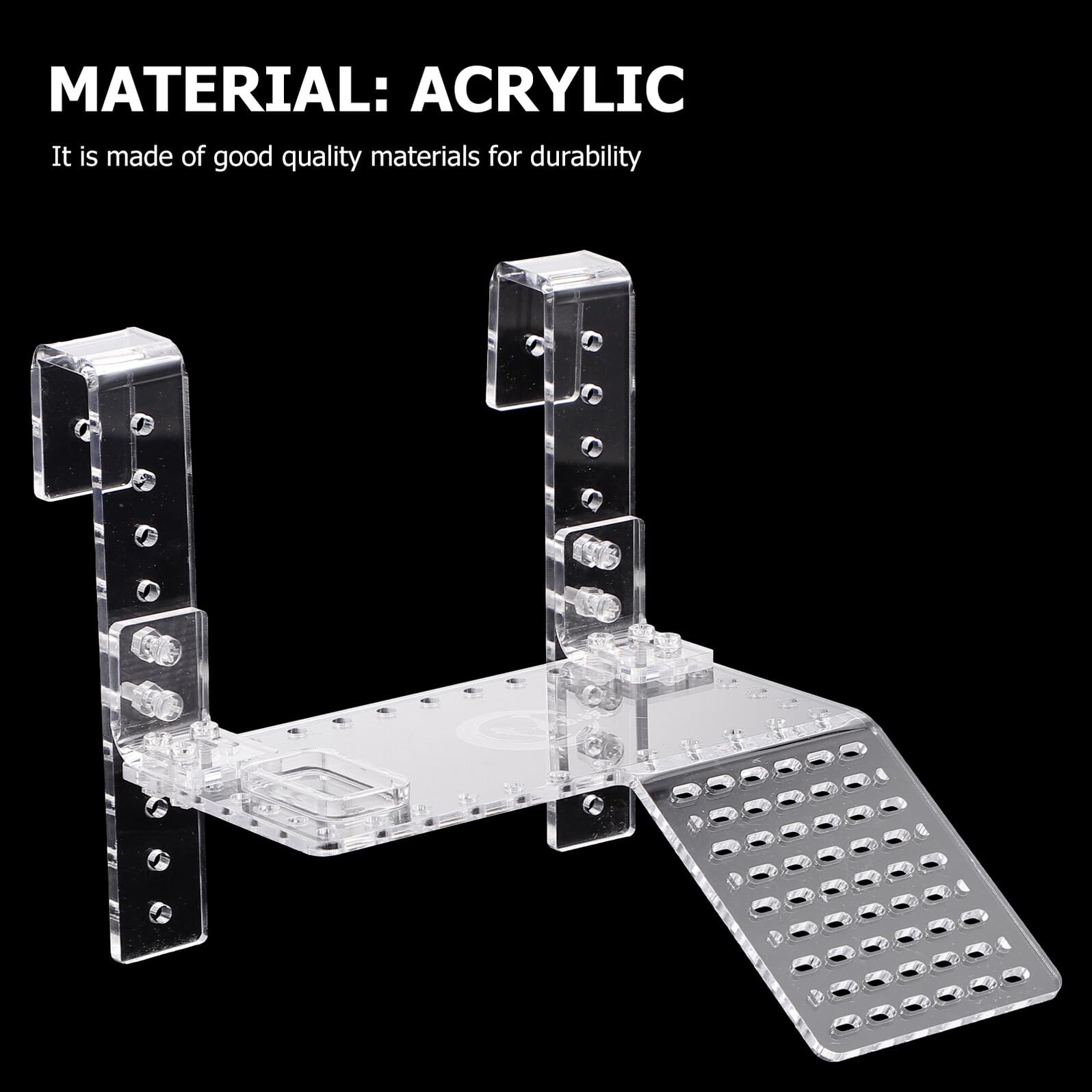 iplusmile 1 Piattaforma per Tartarughe Acrilico Accessorio per Montabile Design Resistente e Stabile per Soleggiamento e Arrampicata per Tartarughe e Rettili