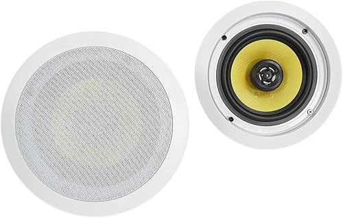 Miniatura 2 de Rockville 2 altavoces de cine en casa HC65B-LED de 6.5 pulgadas, 500 vatios en el techo con LED azul