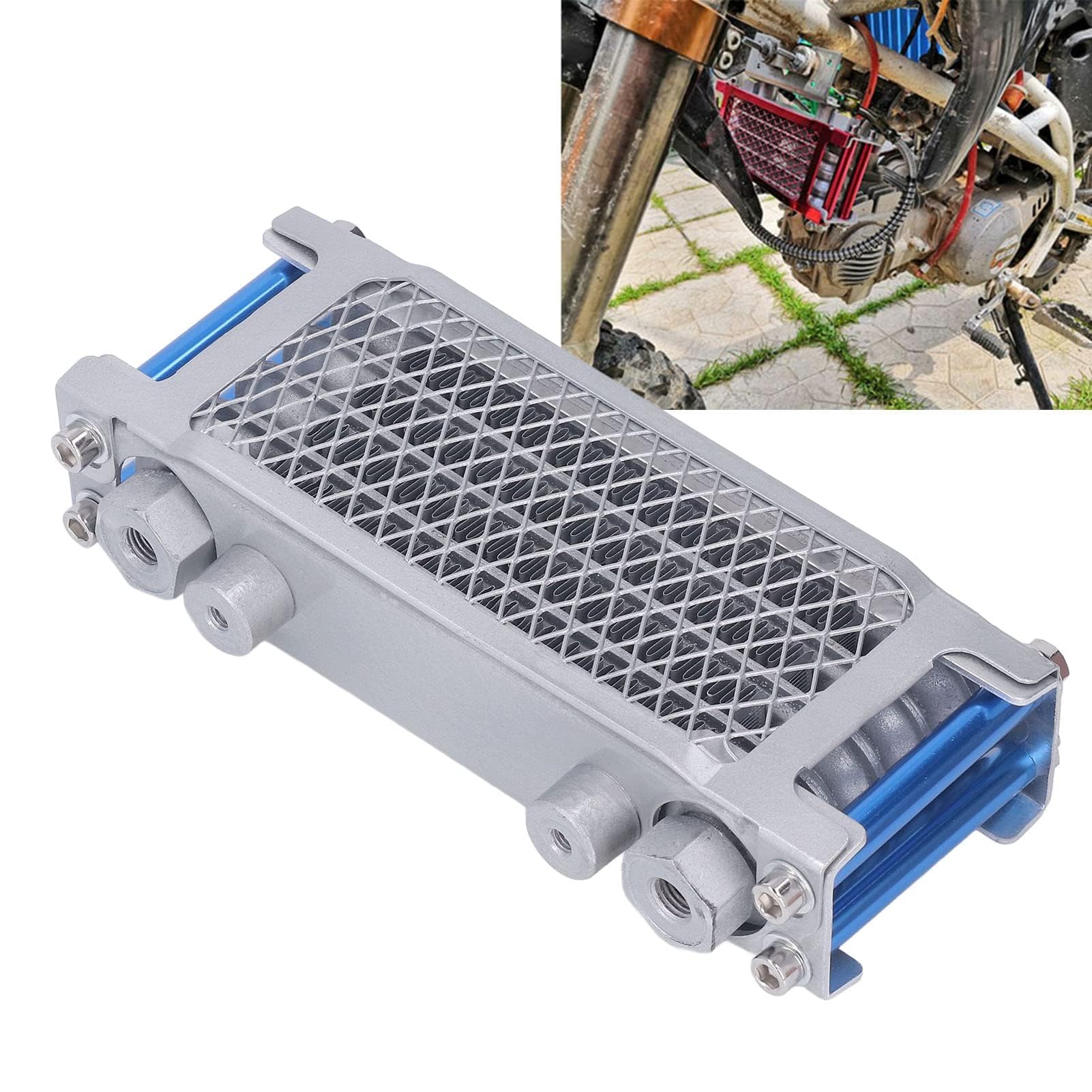 HERCHR Dispositivo di Raffreddamento Dell'olio per Moto, Universale Set di Radiatori per Olio Motore, Sistema di Raffreddamento, Kit di Ricambio per 125, 50cc, 150cc, Dirt Pit Bike