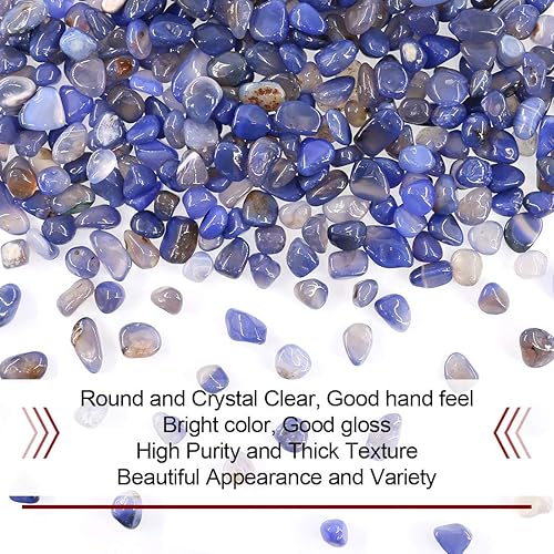 Miniatura 5 de Hilitchi - Piedras de ágata pulidas para plantas, lechos de cactus y suculentas (1 libra), relleno de floreros, decoración de fondo de paisajes