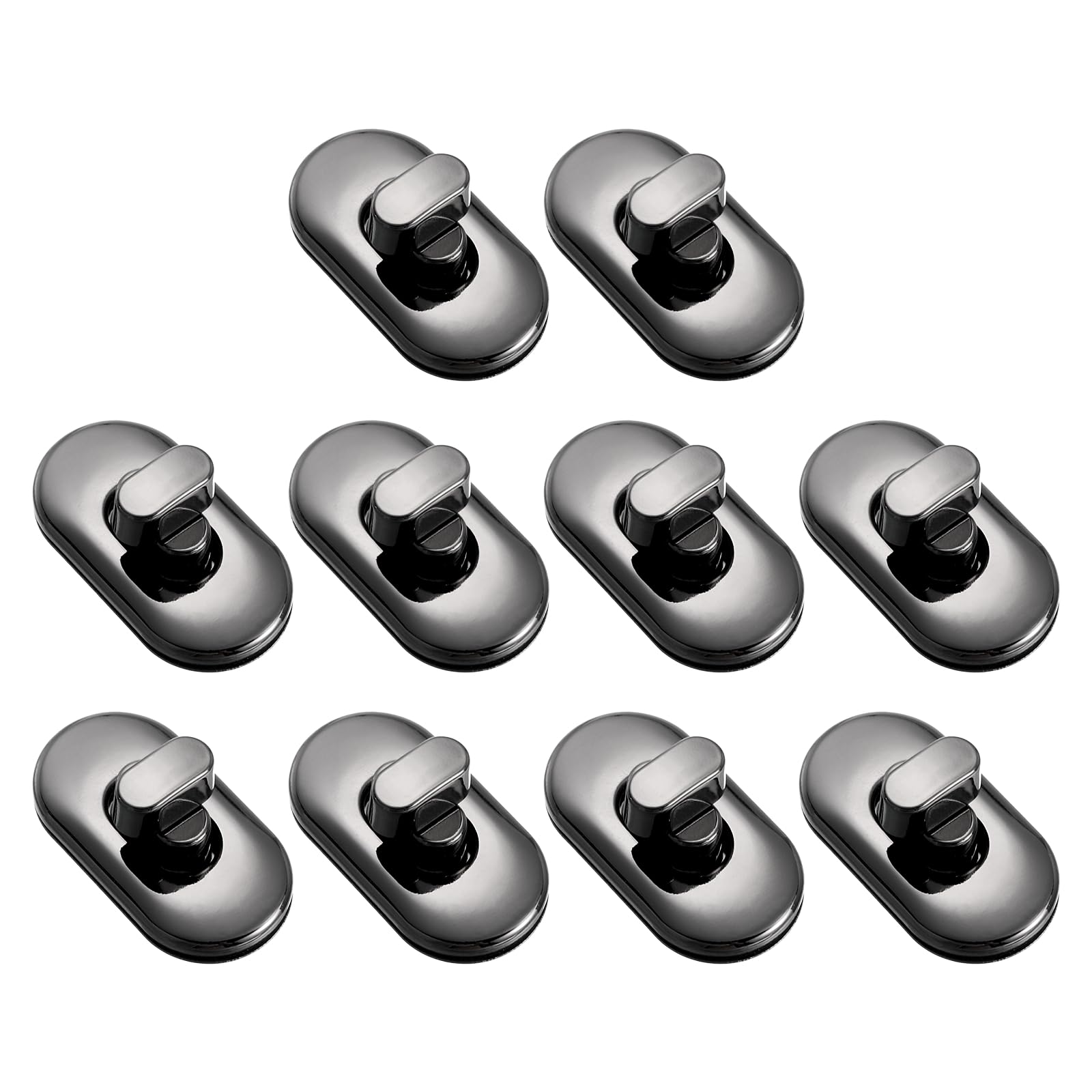 Fermoirs rotatifs en métal argent foncé pour sac et bagage x10 | uxcell