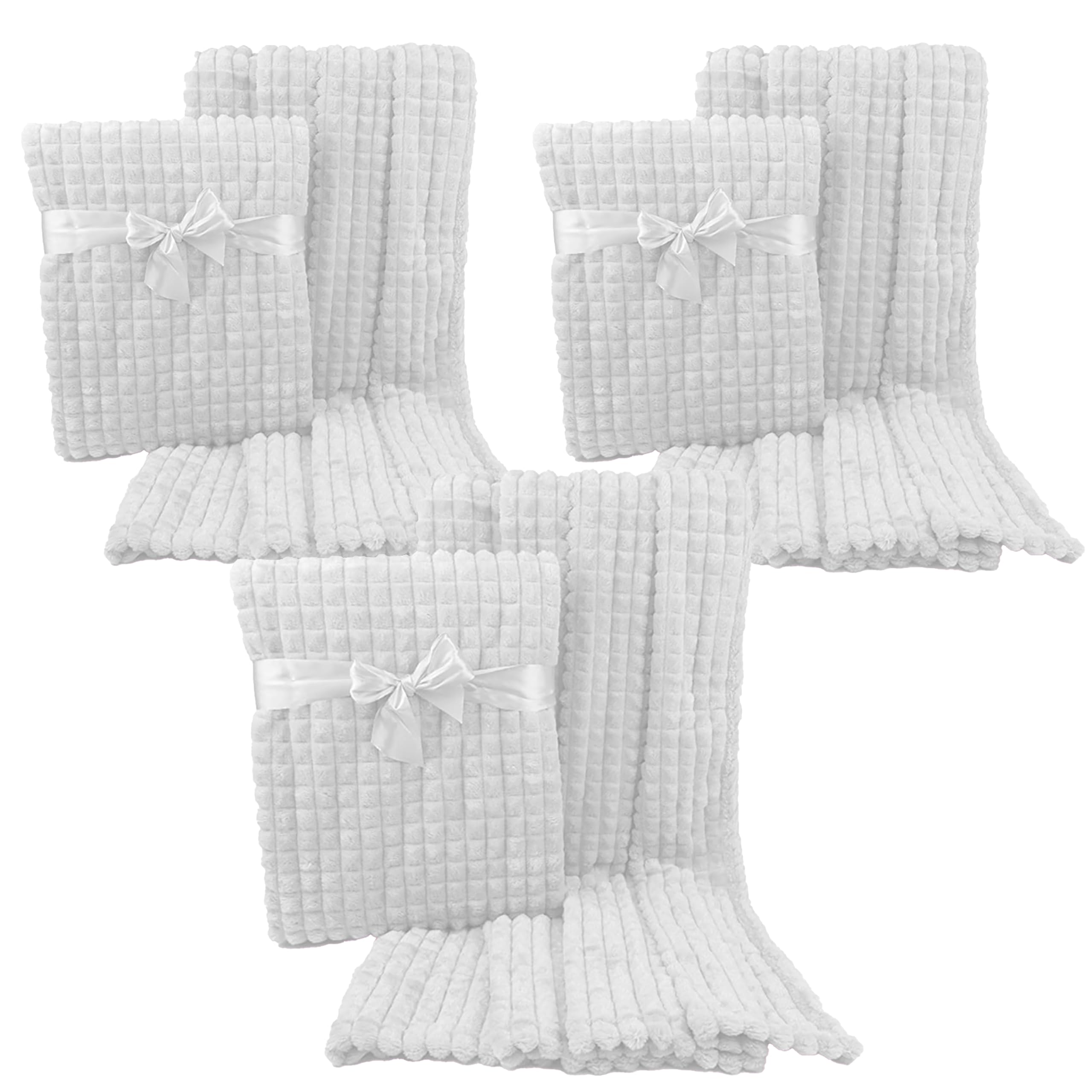 Gift Hub Baby Blanket for Newborn | Square, Cellular Soft, & Cozy Baby Blanket Pack of 3 | Perfect for Baby Boys & Girls Swaddling, & Nursery Use | Size 75x100 CM | White