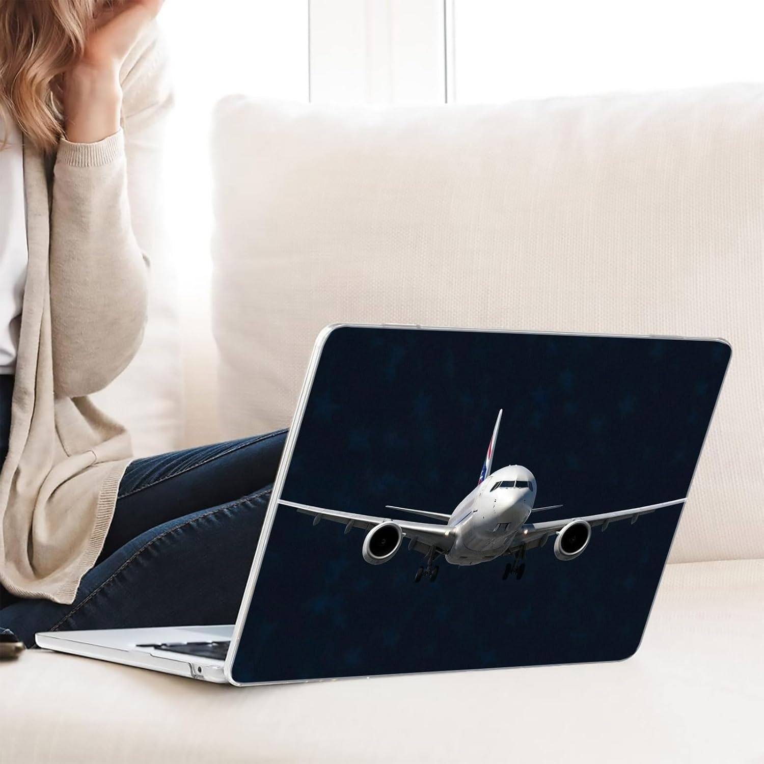 Compatible with MacBook Neo 13-inch, Hard Shell Case with Keyboard Cover and Screen Protector (A3404 A18 Pro chip, 2026 Release) - Airplanes MC23358