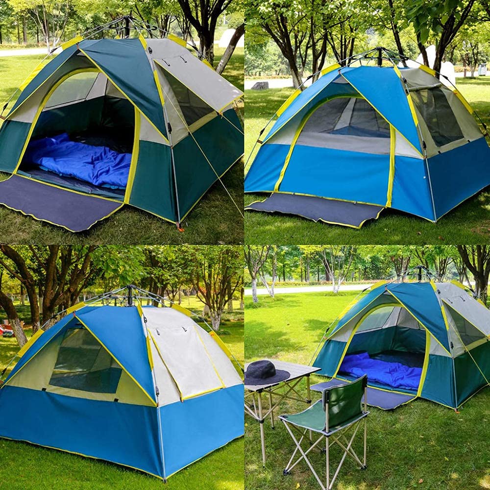 Tenda Campeggio per 3-4 Posti, 4 Stagioni Tenda Antivento Ultraleggera, per Il Trasporto Facile da Montare, Ultra-Leggero Tende per Campeggio, Escursioni, Arrampicata