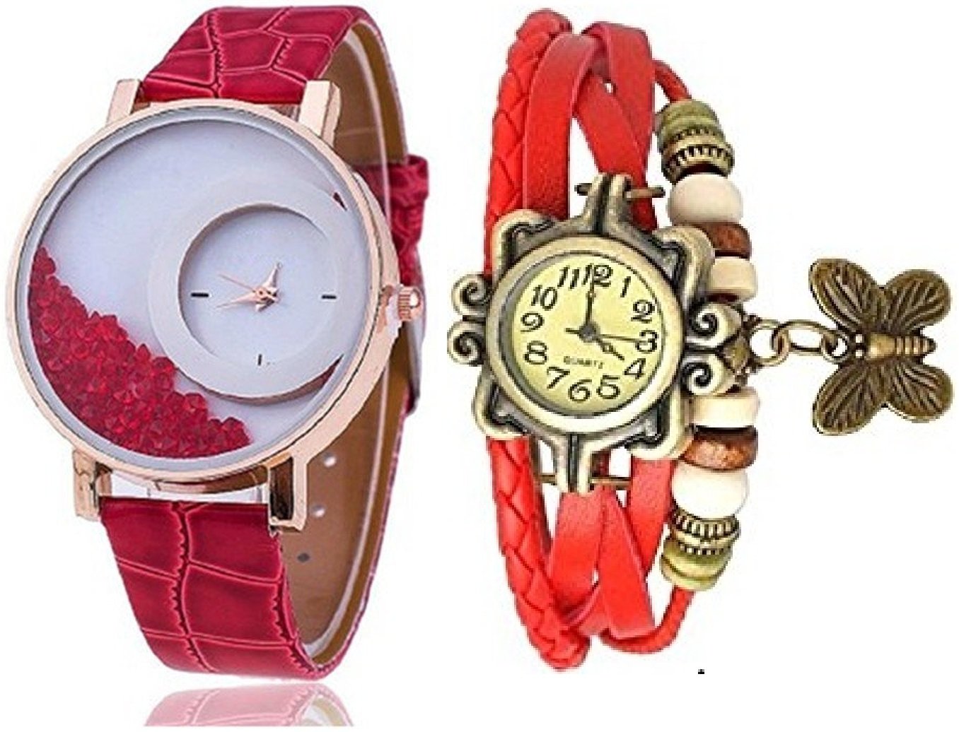 Pappi-Haunt Vintage Pack of 2 Multi-Colour Dial Women/Girls/Ladies Watch-(Stylish Unique Watches for Girls) (B01LJLAPUI) Amazon Price History, Amazon Price Tracker