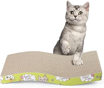 Dog Trust Cat Scratch Board Lounge Pet Corrugated Cardboard with Catnip for Cat