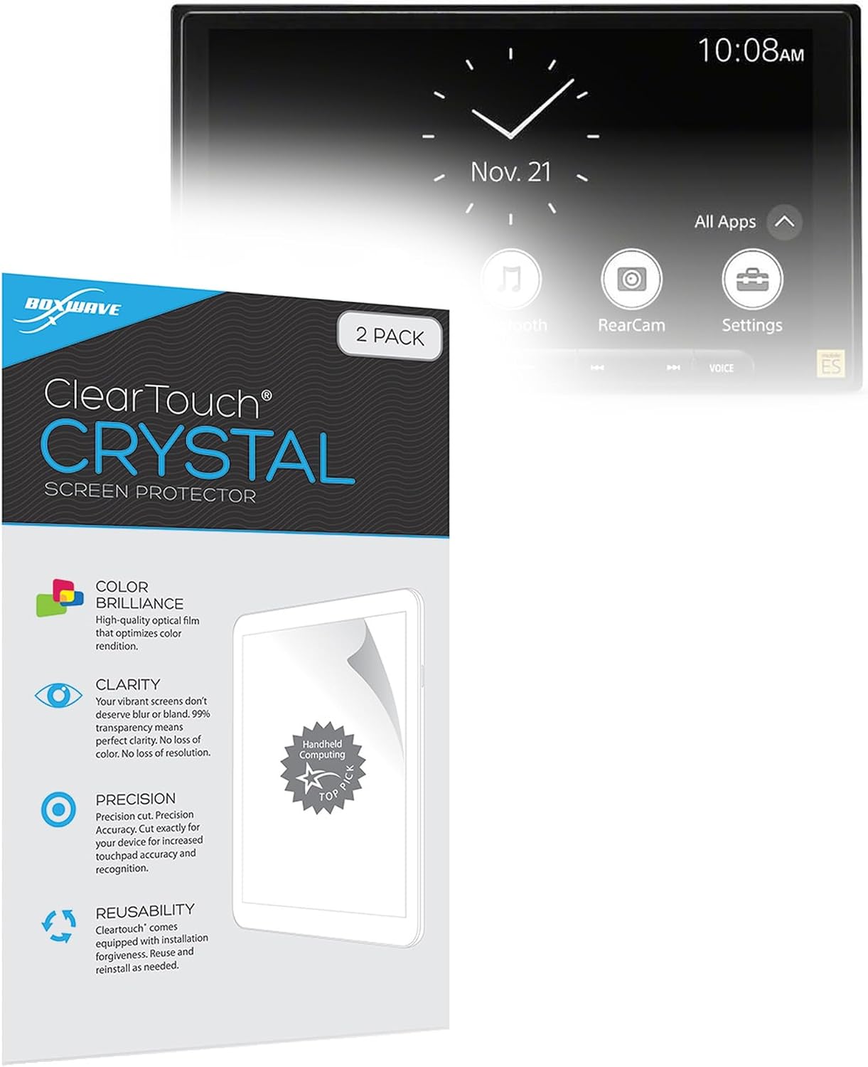 BoxWave Screen Protector Compatible with Sony XAV-9000ES - ClearTouch Crystal (2-Pack), HD Film Skin - Shields from Scratches