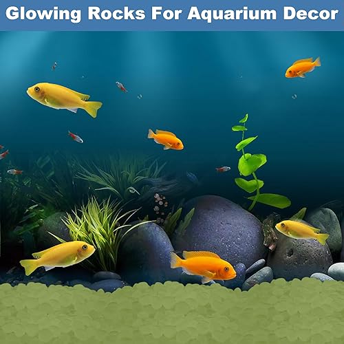 Miniatura 3 de 100 piedras decorativas que brillan en la oscuridad, piedras decorativas para exteriores, piedras luminosas, para acuario, piedras que brillan en la