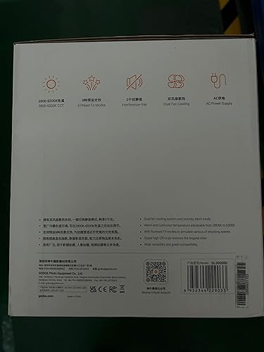 Miniatura 10 de Godox SL300IIIBi 330W LED Iluminación de salida continua, temperatura de color dual 2800K-6500K, ajuste de brillo 0% -100%, control de aplicación,