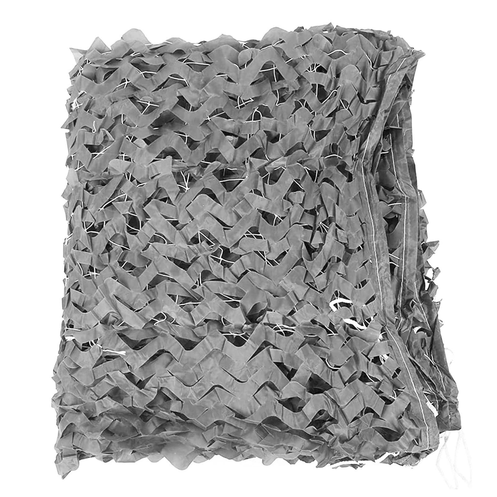 Red de Camuflaje Gris,Malla de Sombra al Aire Libre,Red de Camuflaje Militar,se Puede Utilizar para Acampar,fotografía, Paintball,observación de Aves,Camuflaje,decorac,Grey-6x10m(19.7x32.8ft)