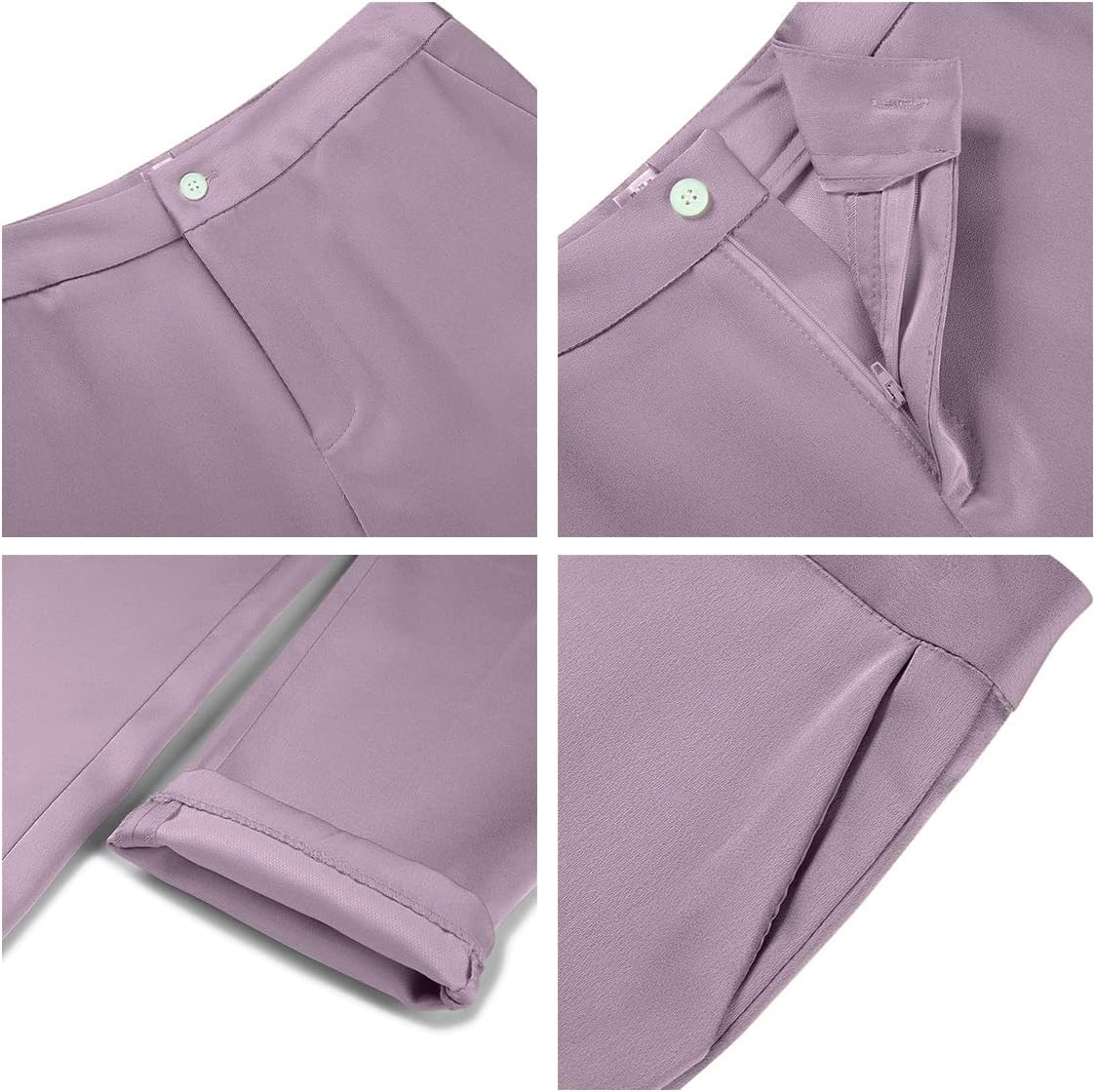 MODFUL Women's 2 Piece Business Suit Set One Button Solid Color Blazer Trouser Suit - Image 6