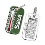 Sun Company Zip-o-gage - Zipper Pull Thermometer for Jacket, Parka, or Backpack | Mini Outdoor Keychain Thermometer