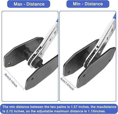 Miniatura 5 de Tivddikun Herramienta de compresión de pinza de freno, herramienta de compresor de pistón de pinza, herramienta de prensa de pinza de freno con