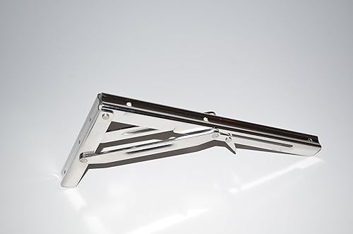 SeaLux Marine - Soporte plegable de acero inoxidable para estantería, mesa, silla, carga de 550 libras (2 piezas)