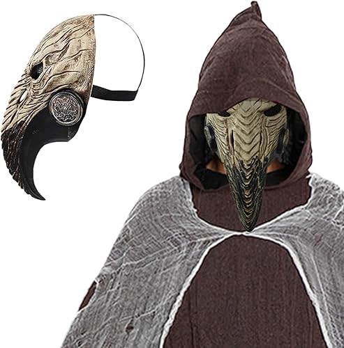 Miniatura 1 de Máscara de pico de pájaro de Halloween, máscara de águila calva, nariz larga, pájaro de nariz larga, máscara de fantasma, máscara de miedo de media
