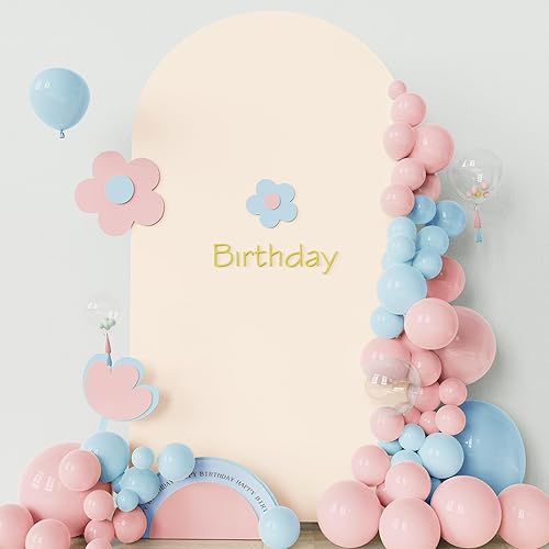 Miniatura 4 de Asee'm Cubierta de arco de boda de 7.2 pies, color beige, ajustada, cubierta de elastano ajustable de 2 caras, cubierta de fondo para decoración de