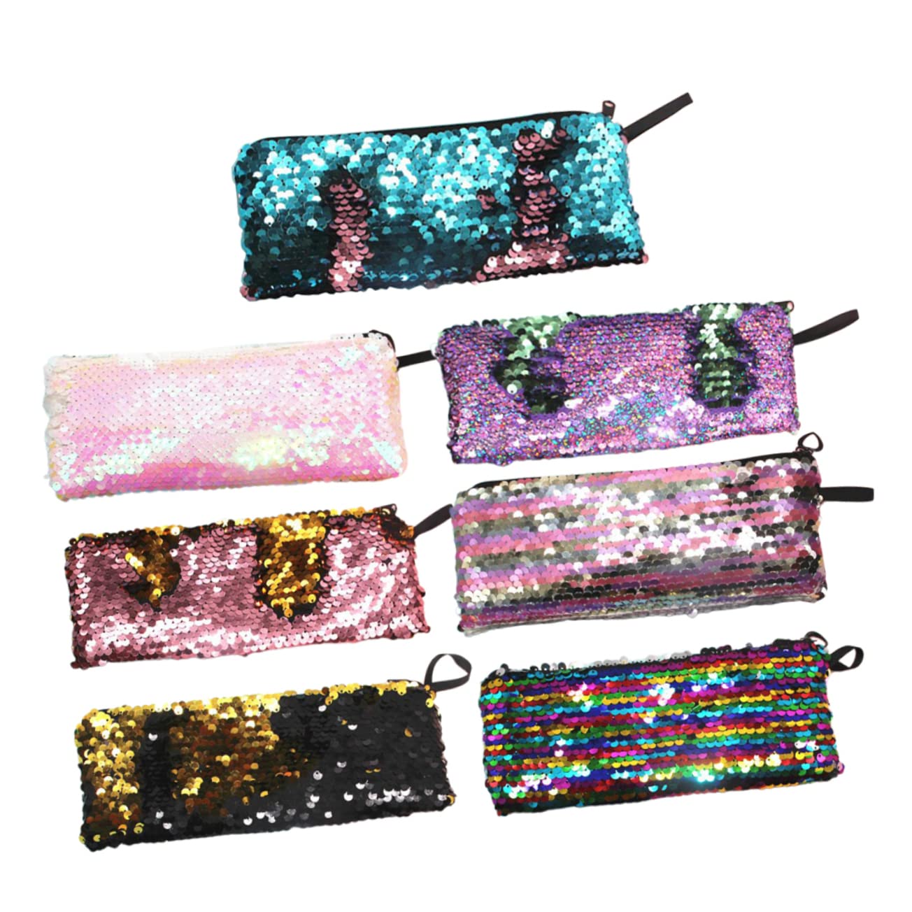Didiseaon 21pezzi Sacchetti Di Glitter Per Penne e Cavi Organizer Portatile Per Cancelleria Scolastica Sacchetto Multifunzionale Per Auricolari e Materiale Didattico Design Sirena
