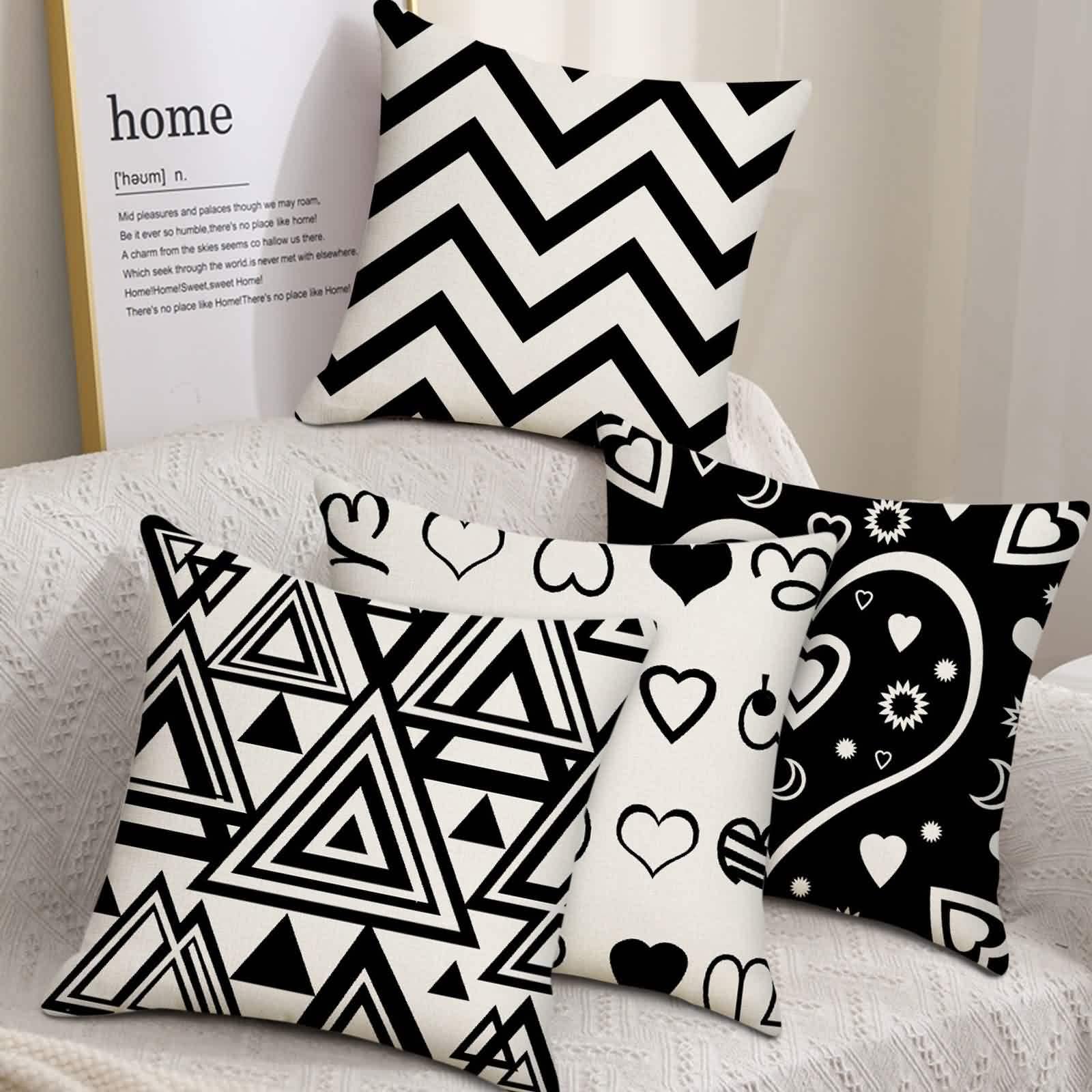 Set Di 2 Federe Per Cuscino 40x40 Cm - Design Geometrico Moderno - 2