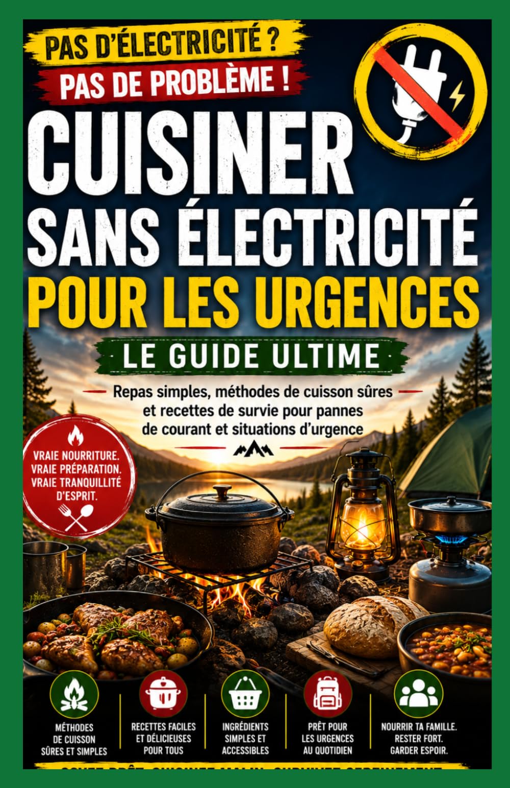 Guide de cuisson sans électricité pour les urgences.: Repas simples, méthodes de cuisson sûres et recettes de survie face aux pannes de courant et aux coupures de courant.