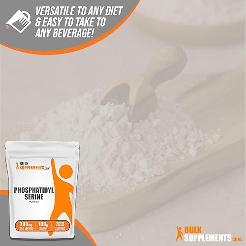 Miniatura 5 de BULKSUPPLEMENTS.COM Polvo de fosfatidilserina - Suplemento de fosfatidilserina para la salud cerebral - Procedente de granos de soja, sin gluten,