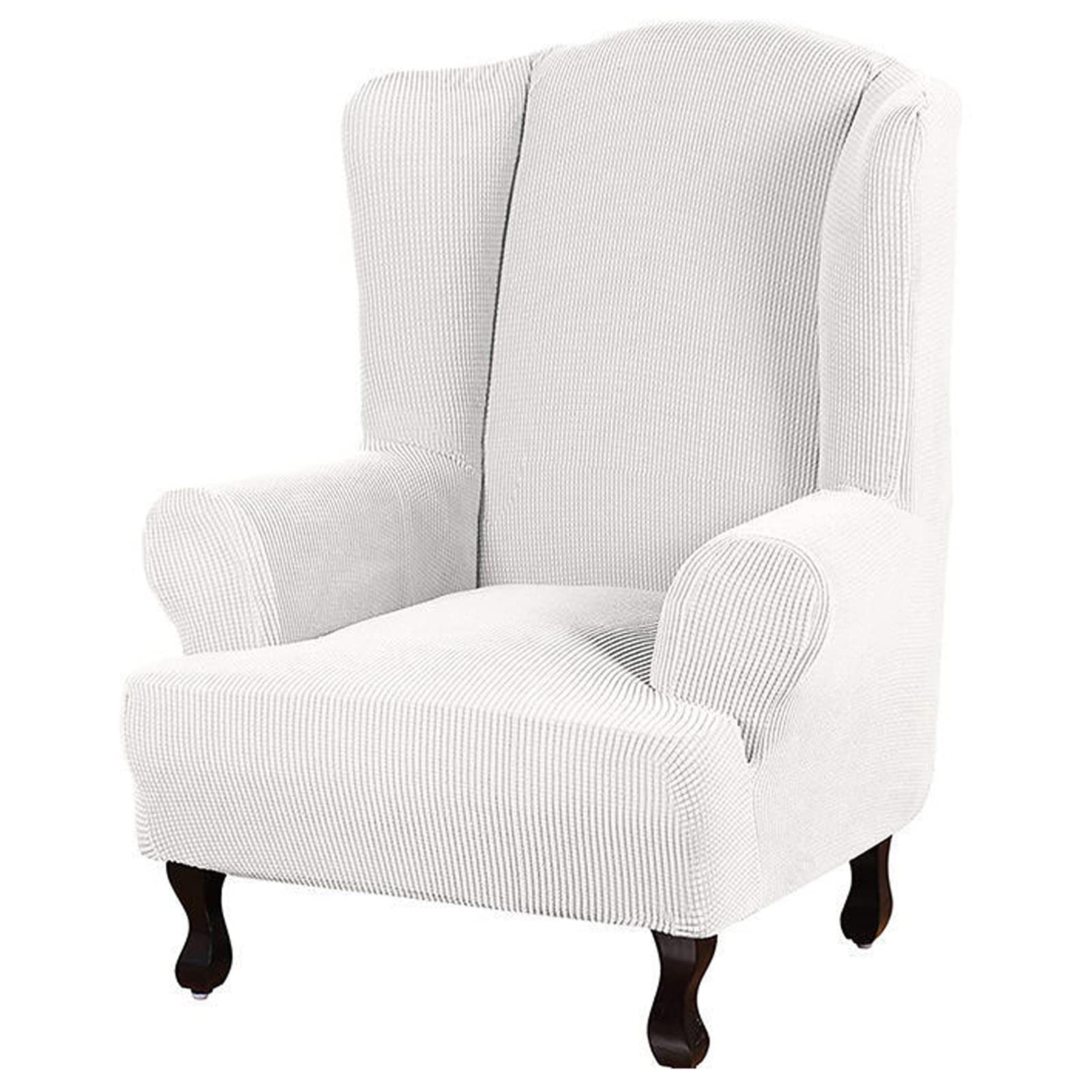 Rekken Wingback stoel hoes ik 2 stuks Spandex Stoelhoes met hoge rugleuning Fauteuilhoes Meubelbeschermer met elastische bodem voor woonkamer (Color : Royal blue