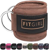 Vista 8 de FITGIRL Correa de tobillo para máquina de cable, acolchado de alta calidad y comodidad para máquinas de ejercicio con cable, accesorio de ejercicio