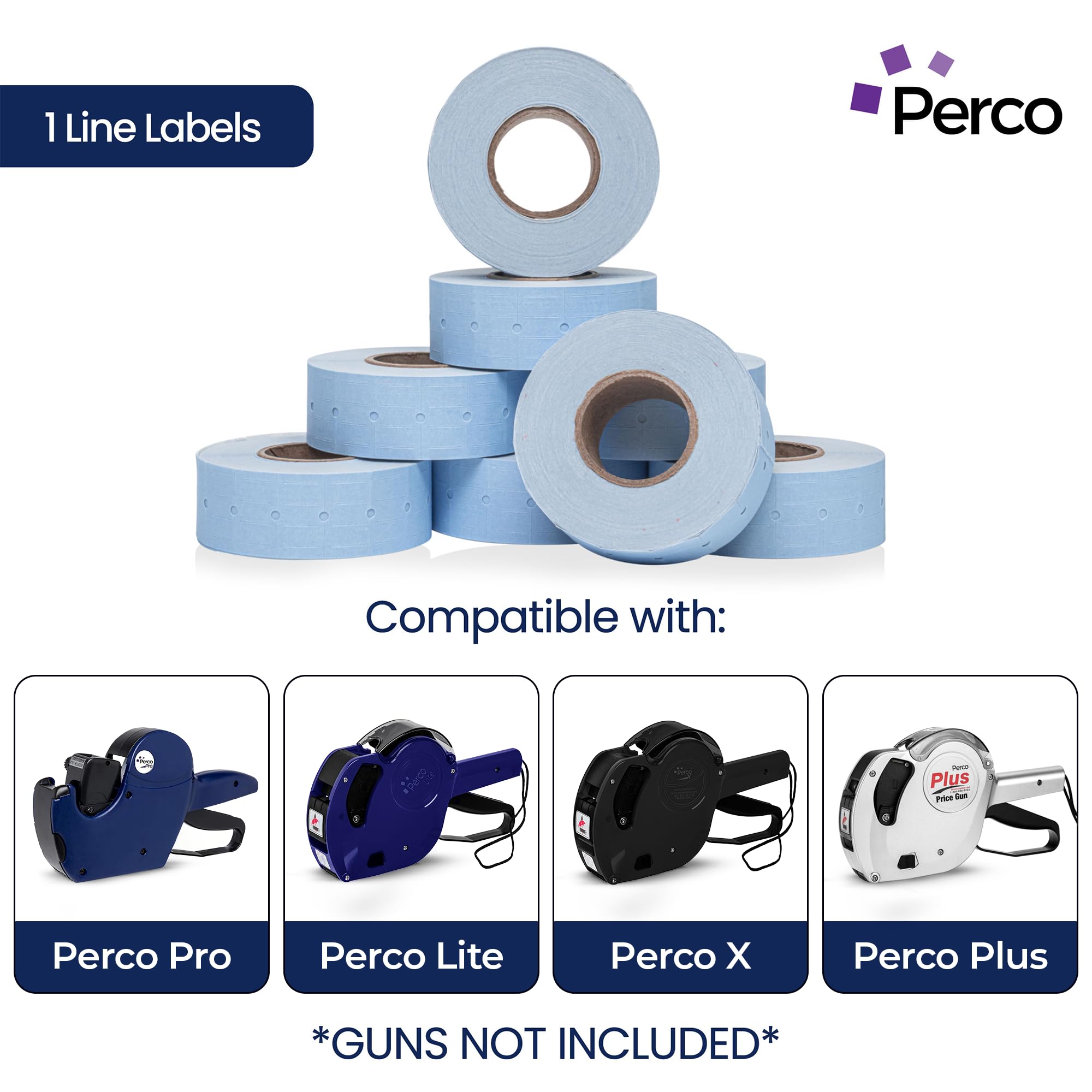 Lue Labels Snapklik.com : 1 Line Blue Labels - 80 Rolls, 10 Sleeves, 80,000 Blank ...
