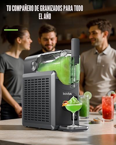 Miniatura 8 de Máquina de granizado para el hogar con función de autolimpieza, máquina profesional de bebidas congeladas, 5 programas preestablecidos, margaritas