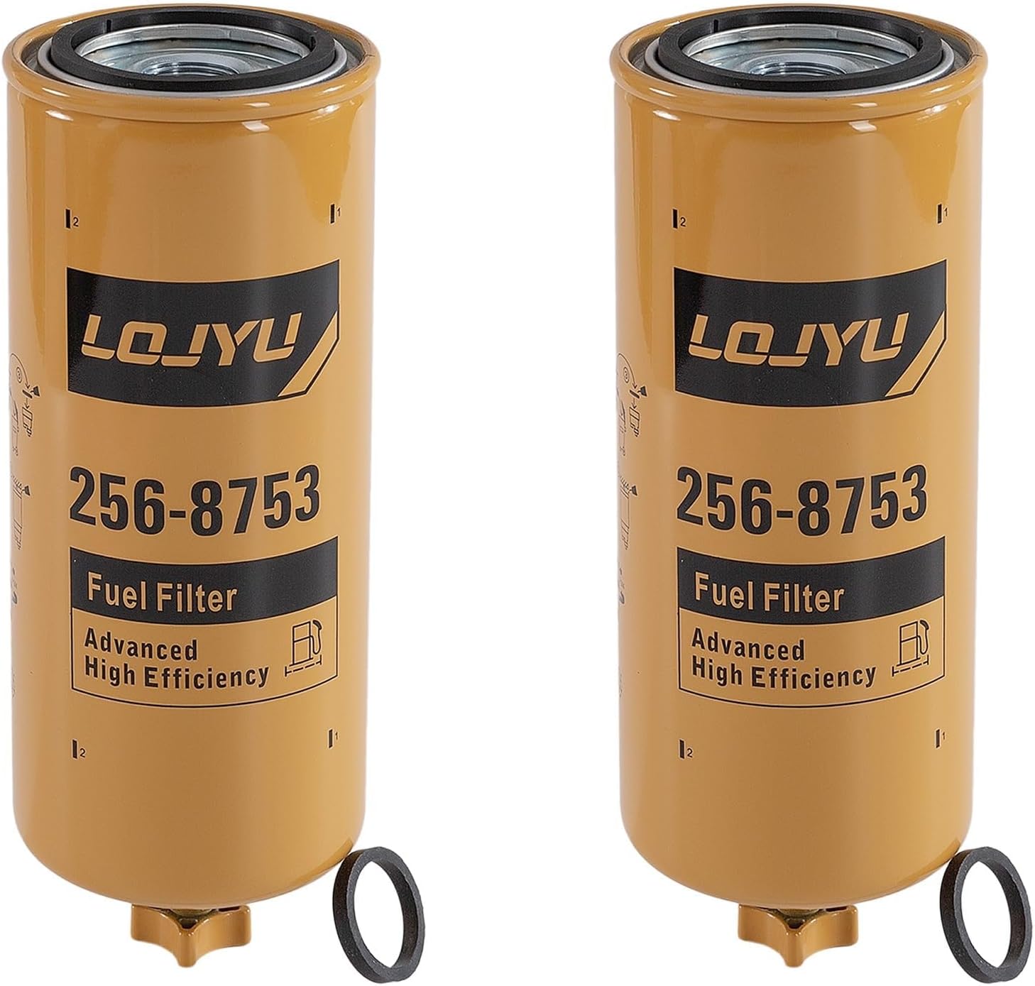 [1-Pack] Fuel Water Separator Filter for Caterpillar 256-8753 for C15 3406E for Kenworth W900 for Peterbilt 379 for Freightliner Columbia Replaces FS1000 BF1259 P551000 Advanced Injector Protection